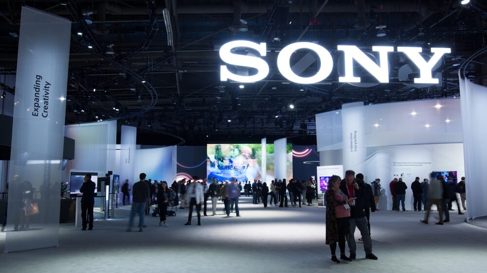 Logo Sony con dischi